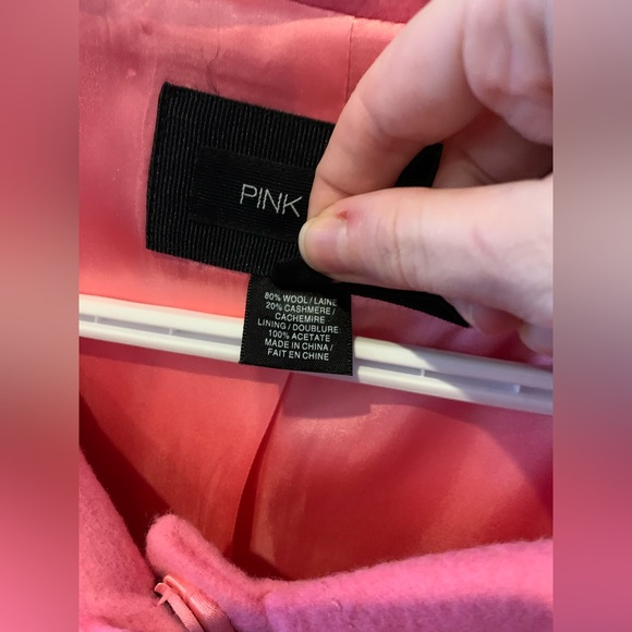 NWOT Pink Tartan Bubblegum Pink Peacoat - Cashmere and Wool - Picture 6 of 6